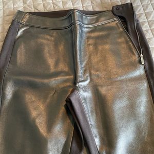 White House Black Market, faux leather The Legging, size 2